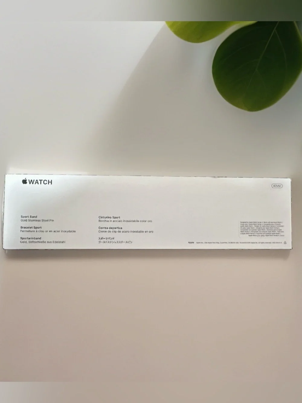 Genuine Apple Sport Band Pink Sand, GOLD Stainless Steel S/M, Apple Watch 40mm